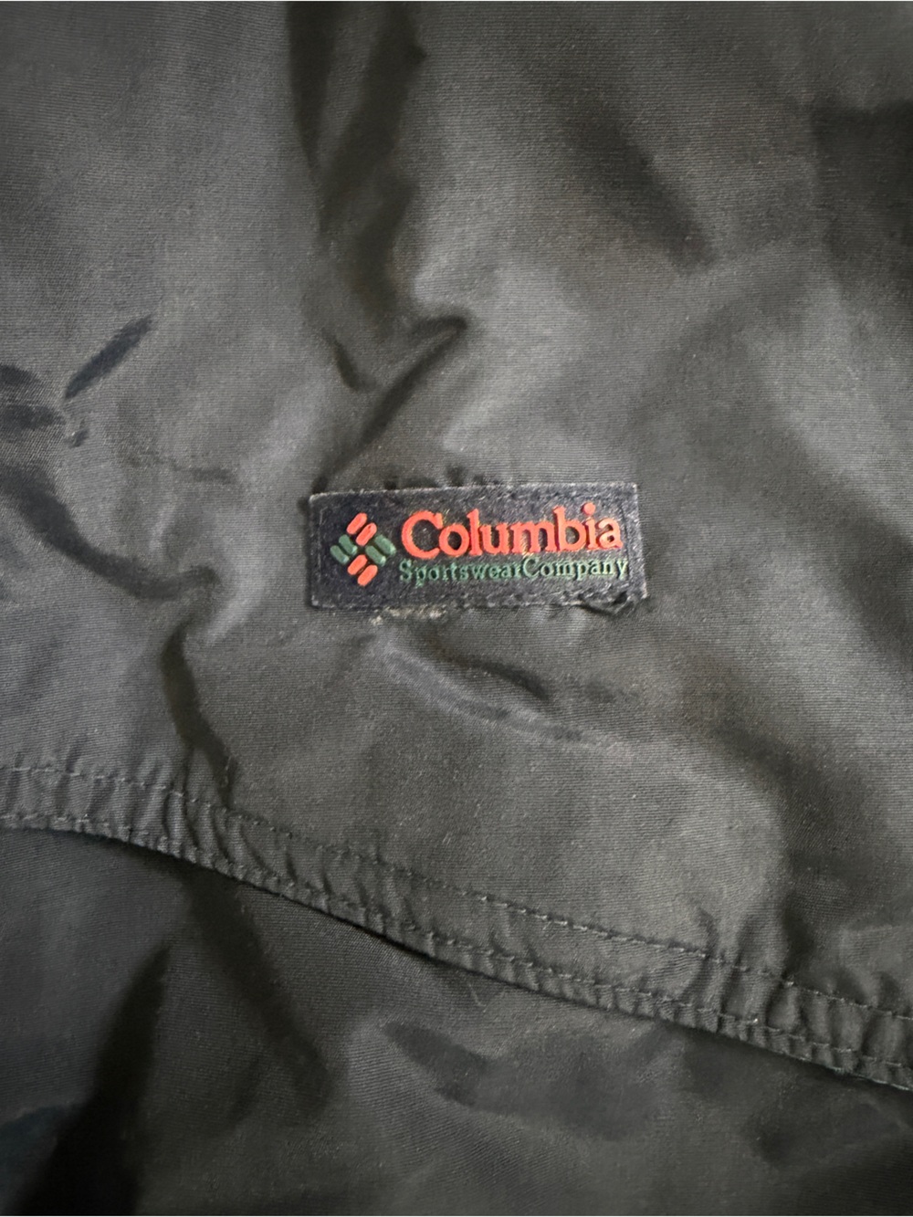Columbia Men's Navy and Teal Lightweight Jacket 90s Vintage! Great shape - Picture 2 of 7